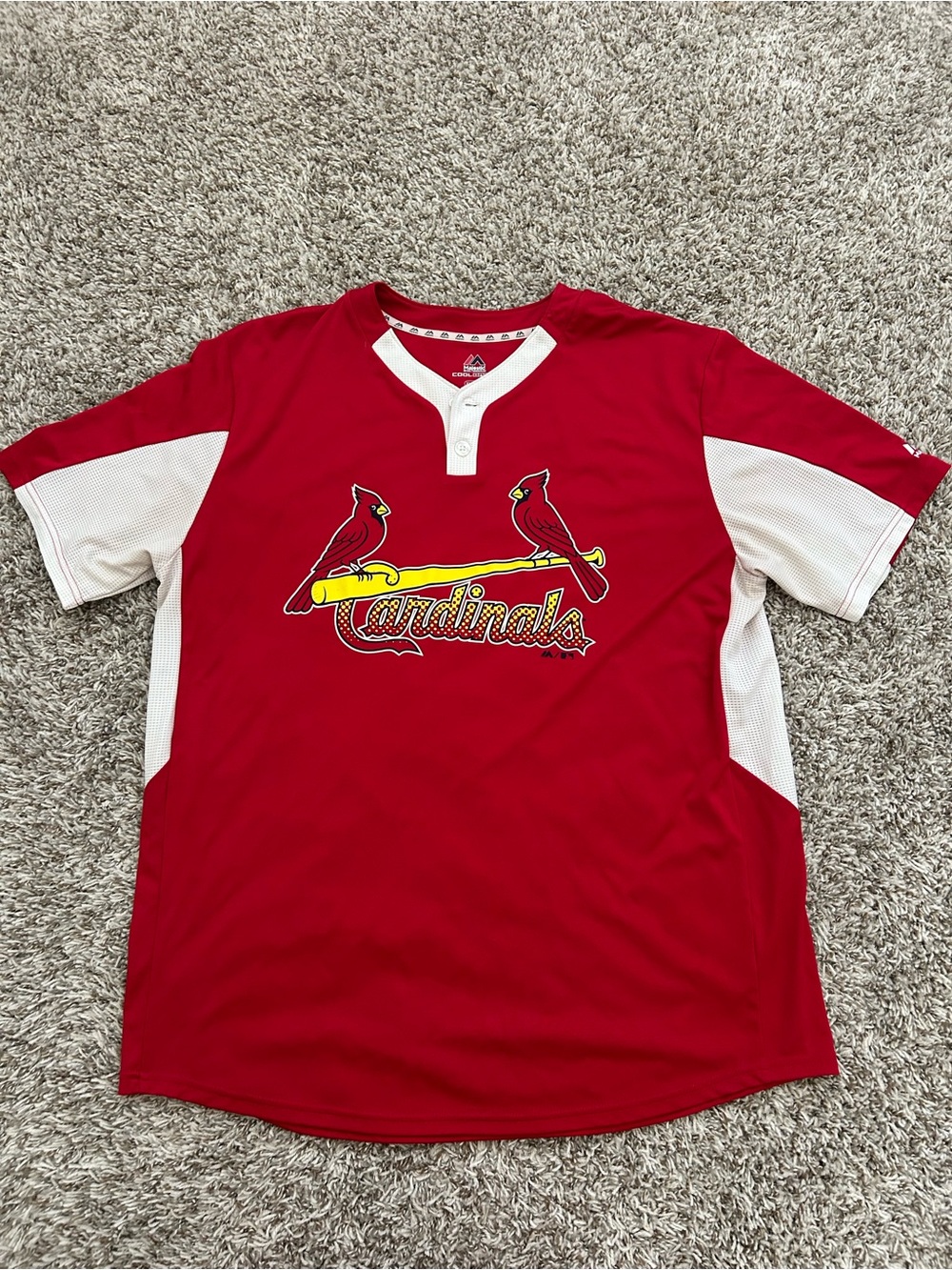 St Louis Cardinals MLB BASEBALL Majestic Cool Base Men's XL JERSEY SHIRT